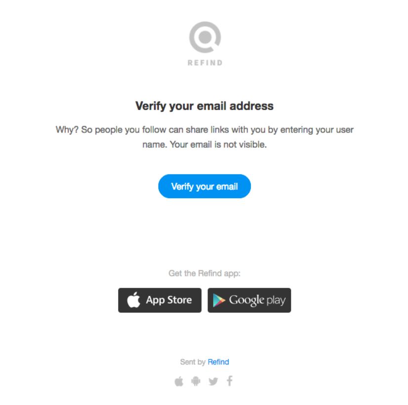 Transactional Emails - Opt-In Email Example - Refind