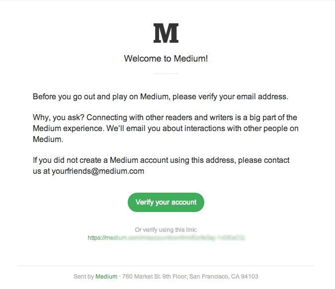 Transactional Emails - Subscription Email Example - Medium