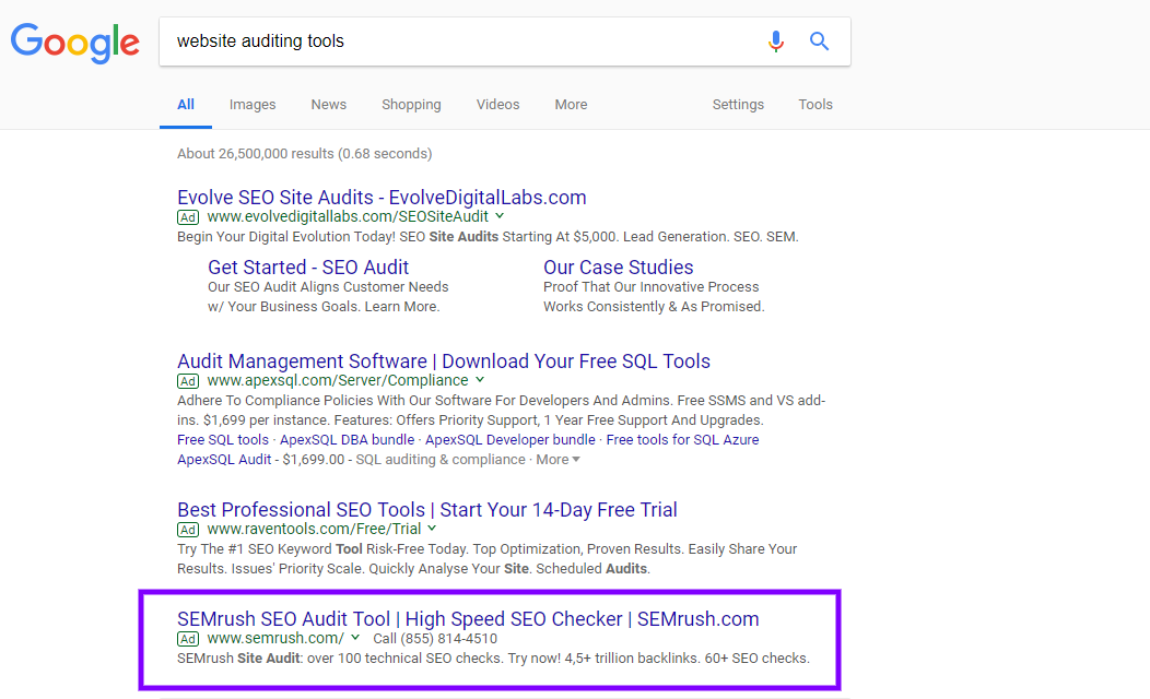 SERP Results - Introduction to Google Display Ads