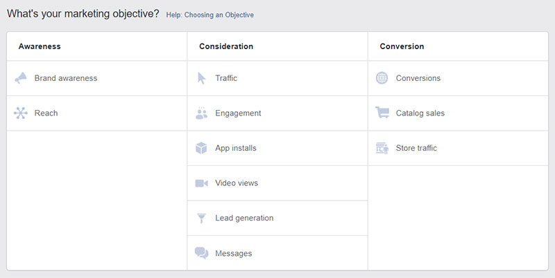 Facebook Ads - Choose Objective - How to Create a Facebook Ad Campaign