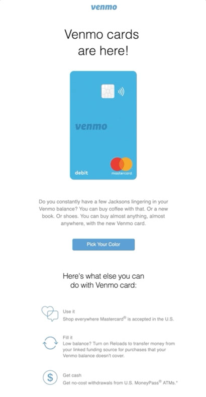  Behavioral Emails - Customer Retention Email Example - Venmo