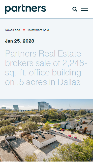 Advanced Mobile Responsiveness | Partners Real Estate Project