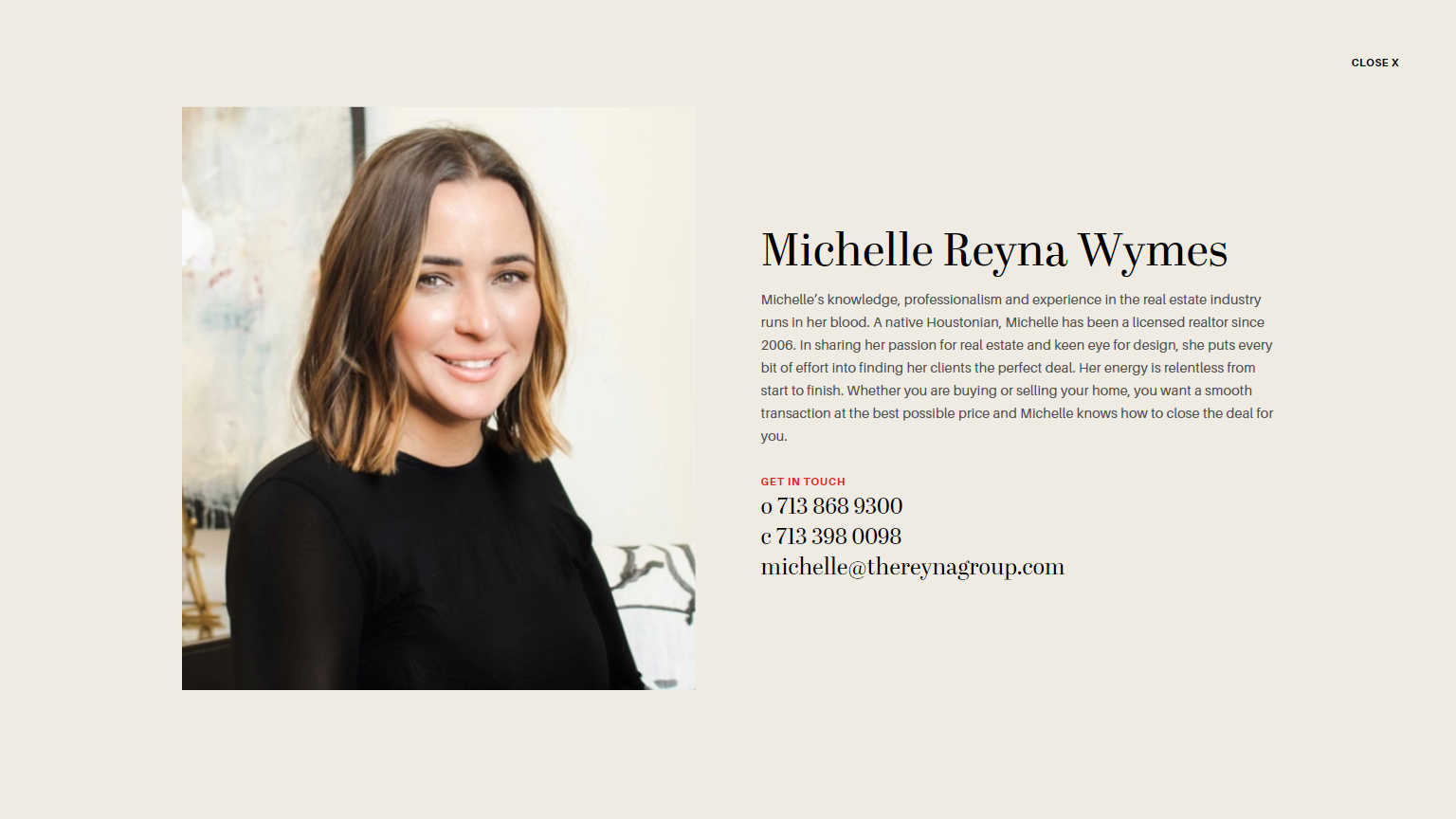 Custom Real Estate Agent Bios | The Reyna Group Project